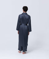 Silk Long Gown Elegant Navy