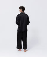 【SET-UP】Silk Pajamas Midnight Black