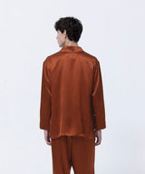 【Tops】Silk Pajamas Amber Brown