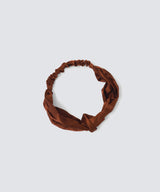 Silk Headband Amber Brown