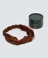 Silk Headband Amber Brown