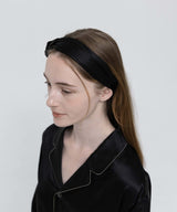 Silk Headband Midnight Black