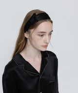 Silk Headband Midnight Black