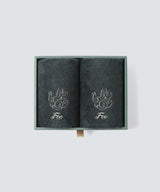 Gift set with 2 hand towels green