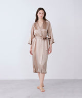 Silk Gown Pink Beige