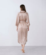 Silk Gown Pink Beige