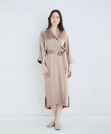 Silk Gown Pink Beige