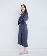 Silk Gown Elegant Navy