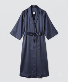 Silk Gown Elegant Navy