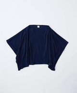 【SET-UP】Royal Organic Cotton Poncho in Navy & Wide Pants Greige