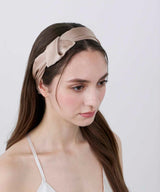 Silk Hairband Pink Beige - Foo Tokyo