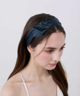 Silk Hairband Elegant Navy - Foo Tokyo