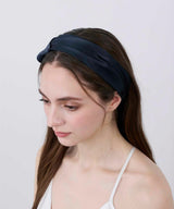 Silk Hairband Elegant Navy - Foo Tokyo
