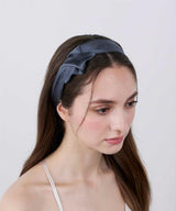 Silk Hairband Charcoal Gray - Foo Tokyo