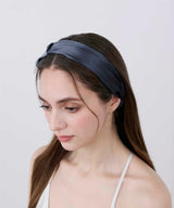 Silk Hairband Charcoal Gray - Foo Tokyo