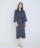 Silk Gown Charcoal Gray