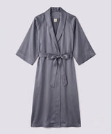 Silk Gown Charcoal Gray