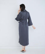 Silk Gown Charcoal Gray