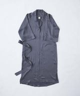 Silk Gown Charcoal Gray