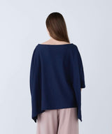 Royal Organic Cotton Poncho Navy