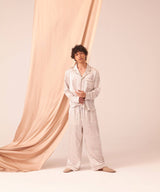 【Tops】Interior Like Silk Pajamas