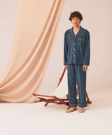 【Tops】Cotton Pajamas Turquoise
