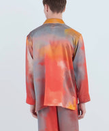 【Tops】Watercolor Silk Pajamas Evening Glow