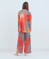 【SET-UP】Watercolor Silk Pajamas Evening Glow