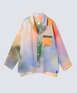 【Tops】Watercolor Silk Pajamas Misty Lakes
