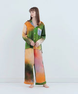 【SET-UP】Watercolor Silk Pajamas Misty Lakes