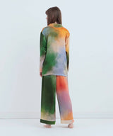 【SET-UP】Watercolor Silk Pajamas Misty Lakes