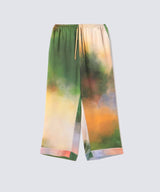 【SET-UP】Watercolor Silk Pajamas Misty Lakes