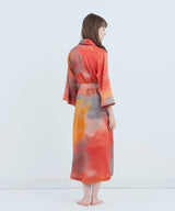 Watercolor Silk Gown Evening Glow