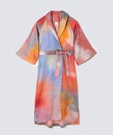 Watercolor Silk Gown Evening Glow