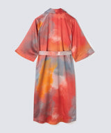 Watercolor Silk Gown Evening Glow