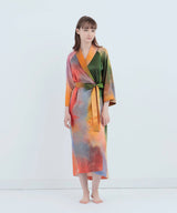 Watercolor Silk Gown Misty Lake