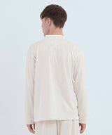 【Tops】Royal Organic Cotton Double Button Pajamas Off-White