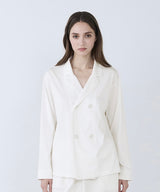 【Tops】Royal Organic Cotton Double Button Pajamas Off-White