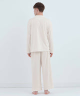 【SET-UP】Royal Organic Cotton Double Button Pajamas Off-White