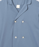 【Tops】Royal Organic Cotton Double Button Pajama Cobalt Blue