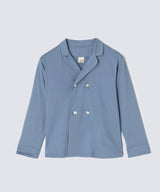 【SET-UP】Royal Organic Cotton Double Button Pajamas Cobalt Blue