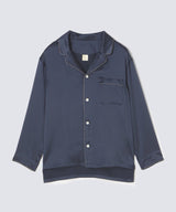 【Tops】Silk Pajama Elegant navy