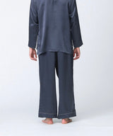 【Bottoms】Silk pajamas Elegant navy