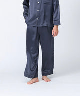 【Bottoms】Silk pajamas Elegant navy