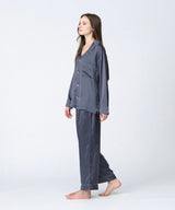 【SET-UP】Silk pajamas Charcoal gray