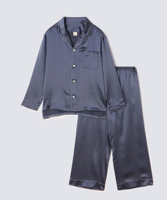 【SET-UP】Silk pajamas Charcoal gray