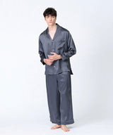 【SET-UP】Silk pajamas Charcoal gray