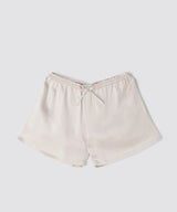 Silk Shorts Pearl White