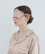 Silk Eye Mask Pink Beige