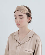 Silk Eye Mask Pink Beige